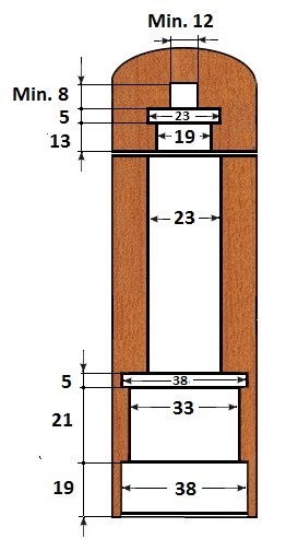 Mlýnek na koření - mechanismus - 100 mm