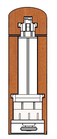 Mlýnek na koření - mechanismus - 135 mm